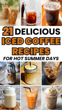 Stay cool this summer with these easy iced coffee recipes. Perfect for hot days, these refreshing drinks are quick to make and delicious. Coffee Diy Recipes, Homemade Iced Coffee Recipe, Ninja Coffee Bar Recipes, Easy Iced Coffee, Starbucks Frappuccino Recipe, Thai Iced Coffee, Iced Coffee Recipes, Drinks Starbucks, Javy Coffee