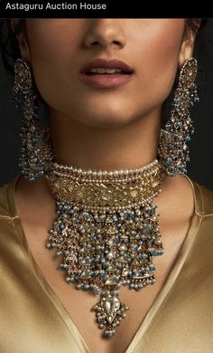 Antique Kundan Jewellery, Antique Choker Designs, Indian Gold Jewelry