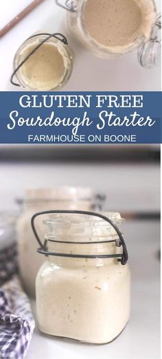 gluten free sourdough starter in a glass jar