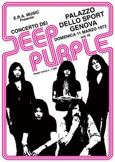 an old concert poster for deep purple