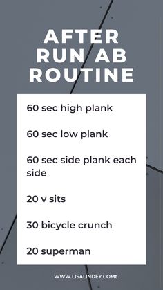 a poster with instructions for how to use the after run lab routine in this post - workout