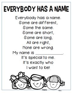 Poems For Second Grade, Name Poems Kindergarten, I Am Special Poem Preschool, September Poems For Kindergarten, Kindergarten Poems Of The Week, September Poems Kindergarten, Poems For 1st Grade, Poems For First Grade, Poems For Grade 2