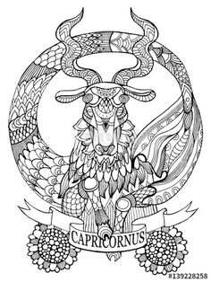 an image of a goat with horns on it's head and the words capronus above it