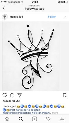 an image of a crown drawn on paper