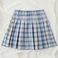 Tartan Mini Pleated Skirt Size Small Blue. New! Never Worn It. In Great Condition Please Reference Pictures. Tartan Pleated Skirt, Rok Mini, Mini Pleated Skirt, Estilo Preppy, Style Preppy, Hem Skirt, Plaid Mini Skirt, Pleated Mini Skirt, Plaid Skirts