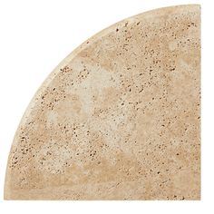 a beige marble tile with brown speckles on the top and bottom half of it