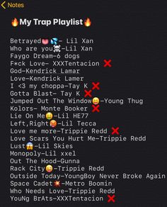 an image of a computer screen with the text'my trap playlist '