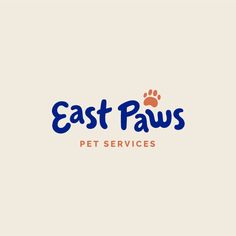 the logo for east paws pet services, which is designed to look like an animal's paw