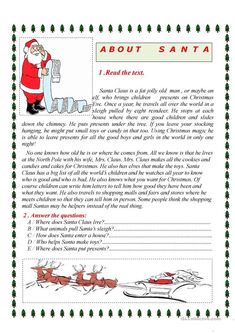 a christmas letter from santa claus