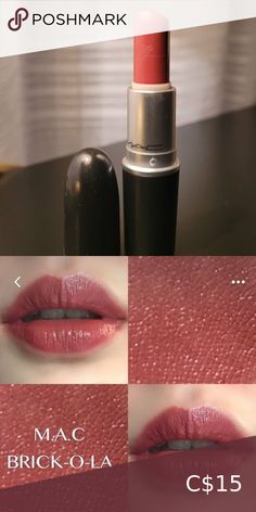 MAC Lipstick - Brick-O-La Amplified Mac Brick O La, Lip Liner Drugstore, Olive Skin Lipstick, Best Lipstick Brand, Drugstore Lipgloss, Mac Lipstick Swatches, Drugstore Lips, Drugstore Lipstick