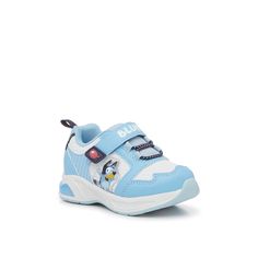 Ground Up-Bluey Light-Up Sneaker - Kids' Make playtime even more fun with the Bluey sneakers from Ground Up. This playful pair features a light-up design in the heel, an easily accessible hook & loop closure, and their favorite cartoon characters decorated on the side. Not sure which size to order? Click here to check out our Kids’ Measuring Guide! For more helpful tips and sizing FAQs, click here . Bluey Shoes Diy, Bluey Cartoon Painted Shoes, Blue Scratch-resistant Sneakers For Playtime, Light Up Sneakers, Bridal Wedding Shoes, Womens Reebok, Favorite Cartoon Character, Kids Lighting, Trending Sneakers