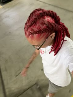 Dread Hairstyles Barrel Twist, Barrel Twist With Two Strand Twist, Red Starter Locs Black Women, Locs Hairstyles Barrel Twist, Loc Color Combos, Half Barrel Twist Half Two Strand Locs, 2 Barrel Twist Locs Women, Barrel Twist Women, Starter Locs Barrel Twist