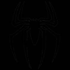 a black and white spider logo