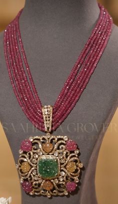 Beads Gold Jewellery Indian, Beads Gold Jewellery, Gold Jewellery Indian, Mala Design, Ruby Jewellery, Rani Haar, Diamond Bracelet Design, Diamond Jewelry Set