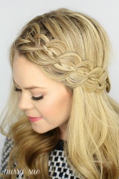 Four Strand Headband Braid Apostolic Fashion, Holiday Hairstyles, Braided Headband, Hairstyles For Round Faces, Great Hair, Hair Dos, Gorgeous Hair