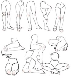 an image of the legs and feet of a person in different positions, from front to back