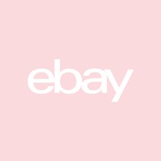 the word ebay on a pink background