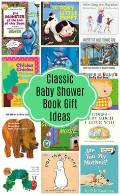 the classic baby shower book gift ideas are great for any child's room or playroom