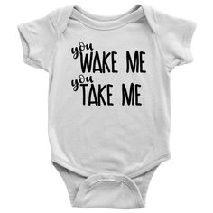 It's an effective way to announce that you have a new member of the pack, we imply household. Funny Baby Onesies Boy, Cricut Baby, Baby Kicking, Bodysuit White, Baby Sleep Problems, Cool Baby, Funny Baby Onesies, Shower Bebe, Baby Arrival