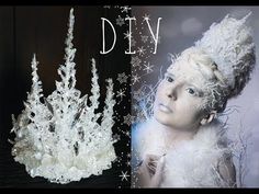 Ice Queen Makeup Tutorial | DIY Ice Crown | Jordan Hanz - YouTube White Witch Costume, Makeup Tutorial Halloween, Snow Queen Costume, Ice Crown, Ice Queen Costume, Ice Queen Makeup, Ice Witch, Make Up Diy, Youtube Halloween