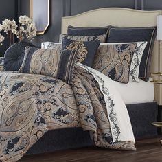 the comforter is neatly made and ready to be used in any room or bed