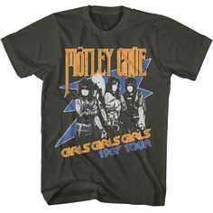 PRICES MAY VARY. ROCK ON! Motley Crue vintage style apparel. Rock out with awesome 80's band clothes YEP, IT'S OFFICIAL! Our cool graphic t shirts are 100% authentic and officially licensed. These super comfy tees are designed and printed in the USA by American Classics, a leader in high-quality retro, vintage style apparel since 1994 HIGH QUALITY COMFY & COOL: poly/cotton blend short sleeve, crew neck t shirts for men, women, unisex. Pairs well with button up shirts, jeans, shorts, and with leg Band Clothes, Band Outfits, Girl Sleeves, Retro Graphic Tees, Motley Crue, Disney Stars, Mötley Crüe, Cool Graphic Tees, Rock On