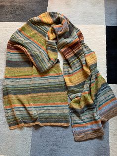 This is a hand knitted scarf or shawl, 50 cm wide x  240 cms 100 x wool Hand wash Hand Knit Scarf, Shawls And Wraps, Scarf Wrap, Streetwear Fashion, Shawl, Knitted Scarf, Hand Knitting, Scarf Accessory, Art Collection