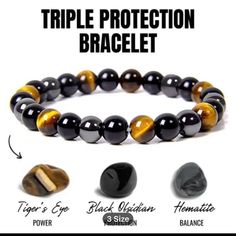 New And Sealed Bundle And Save Male Stone Bracelet, Tiger Spirit Animal, Mens Braces, Wood Resin Necklace, Bracelets Men, Good Luck Bracelet, Tiger Eye Bracelet, Nickel Free Earrings, Gemstones And Crystals