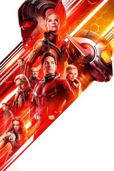 ant - man and the waspm poster with many different characters in front of it