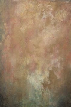 an abstract painting with brown and pink colors