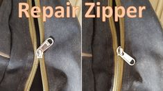 the zipper is open and there are two different zippers