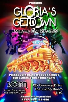 a flyer for a party with an image of a car