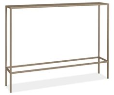 an iron and wood console table