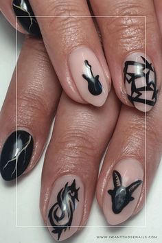 Metallica Nails Themed Nails