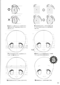 how to draw anime eyes step by step