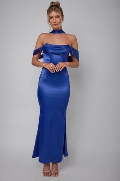 Eclipse Draped Sleeve Midi Dress Navy by Selfie Leslie Black Tie Optional, Midi Dress Navy, Summer Bridesmaid Dresses, Navy Bridesmaid Dresses, Drape Sleeves, Navy Midi Dress, Iron Material, Silver Heels, Sleeve Midi Dress