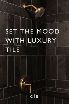 create a luxury look with clé tile Bathroom Closet Remodel, Bathroom Redecorating, Bathroom Powder Room, Salon Suites Decor, Bathroom Shower Walls, Luxury Look, Luxury Tile, Dream Bath