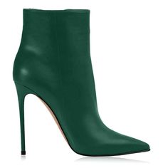 Identità Stivaletti SEKI PELLE VERDE Farfetch Shoes, Green Boots, Womens Stilettos, Pointed Toe Boots, Elegant Shoes, Shoe Boot Sandals, High Heel Boots Ankle, Girls Bags, Pump Sandals