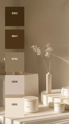 Colors:
3F2B12
4D3417
8E795C
CEBCAB
ECDFCE Portfolio Color Scheme, Candle Color Palette, Tranquil Color Palette, House Color Palette Interior, Wellness Color Palette, Elegant Colour Palette, Minimalist Colour Palette, Luxury Color Palette, Light Color Palette