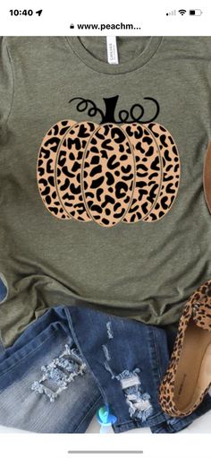 Gold Pumpkins, Heather Brown, Leopard Spots, Summer Tshirts, Casual Fits, Half Sleeves, Leopard Print