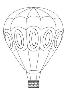 a hot air balloon is shown in the shape of a letter o on a white background