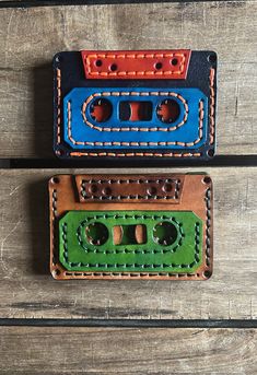 Retro cassette style minimalist wallet. Holds 3-4 cards or 2 cards w/cash, fully customizable to show off your funky style. Wallet Design, Aesthetic Wallet Vintage, Handmade Cute Wallets, Handmade Vintage Wallet, Cool Wallets, Cute Wallet, Wallets, Novelty Wallet, Grunge Wallet