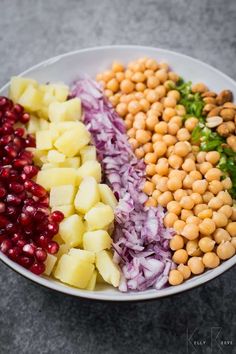 a bowl filled with different types of food