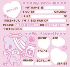 a pink hello kitty sticker sheet that says i love you