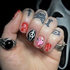 Men Hands, Black Ghost, Halloween Press On Nails, Short Press On Nails, Hands Art, Press On Nails Short, Perfect Gift For Girlfriend, Manicure Tips