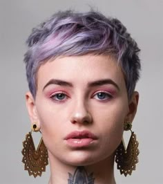 Super Short Hair, Edgy Short Hair, Short Pixie Haircuts, Summer Hair Color, Long Straight Hair, Short Hair Styles Pixie, Pixie Hairstyles, Hair Today, Pixie Haircut