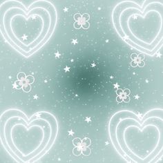 some white hearts and stars on a gray background