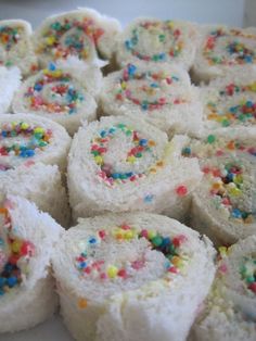 there are many rolls with sprinkles on them