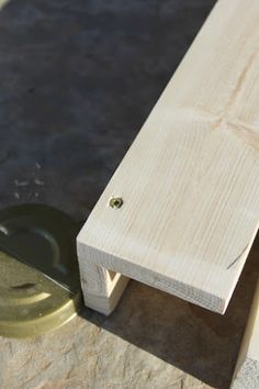 a piece of wood sitting on top of a table