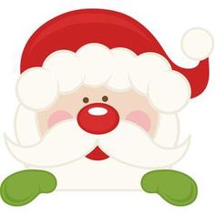 a santa claus face with green pants and a red hat on it's head